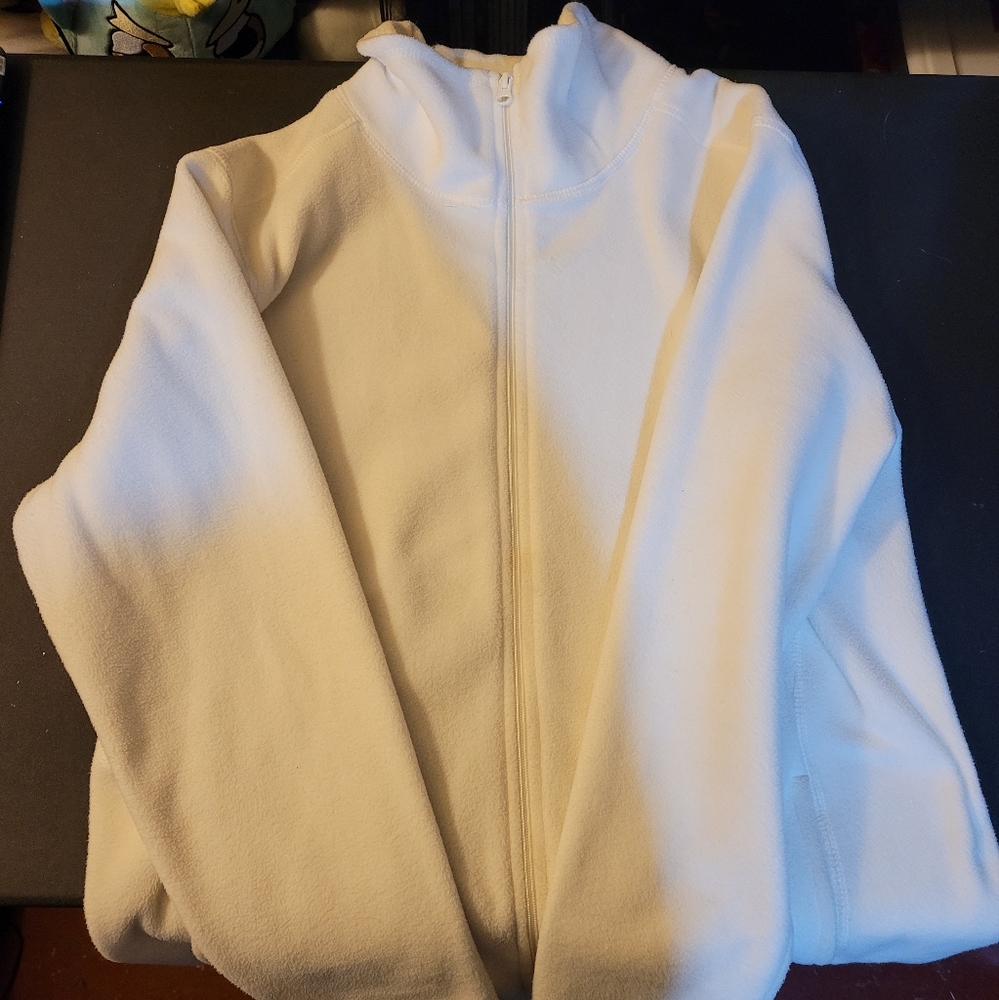 Cream Fleece Jacket, Old Navy, XXL